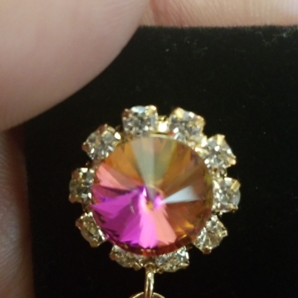 Custom Rhinestone Earrings. - Picture 2 of 5